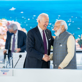  El presidente de Estados Unidos, Joe Biden, y su homólogo indio, Narendra Modi (archivo). Fecha: 11/04/2022.