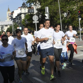 Pedro Sánchez ha participado en la carrera contra la violencia de género organizada en Madrid.