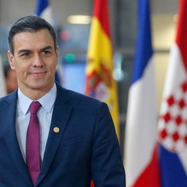 El presidente del Gobierno, Pedro Sánchez, a su llegada a la última cumbre de la UE en Bruselas. EFE/EPA/JULIEN WARNAND