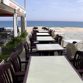 Una imatge de Platja d'Aro durant la passada Setmana Santa, en ple confinament.