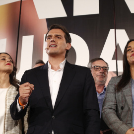  Inés Arrimadas, Albert Rivera y Begoña Villacís tras las elecciones catalanas en las que Cs se convirtió en el partido más votado. Eduardo Parra / Europa Press(Foto de ARCHIVO)28/4/2019