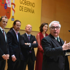 Manuel Castells durant la presa de possessió com a ministre d'Universitats. | Ministeri d'Universitats