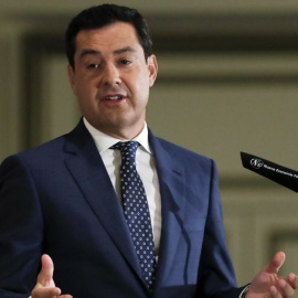  Moreno Bonilla durante una conferencia en Madrid.- EFE