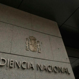 Entrada del edificio de la Audiencia Nacional, en Madrid. E.P.