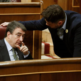 Gabriel Rufián y Aitor Esteban en el Congreso