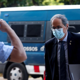 El presidente de la Generalitat, Quim Torra, a su llegada al Parlament. EFE/Quique García