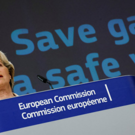 La presidenta de la Comisión Europea, Ursula von der Leyen, presenta el reglamento sobre ahorro energético / REUTERS