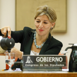  La vicepresidenta segunda del Gobierno y ministra de Trabajo y Economía Social, Yolanda Díaz, comparece este jueves ante la comisión de Trabajo, Inclusión, Seguridad Social y Migraciones para dar cuenta de la actividad de su departamento y la evoluci
