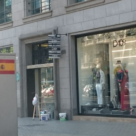 Imagen de Twitter tomada en una de las calles de Barcelona esta mañana