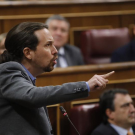 Pablo Iglesias, en el Congreso de los Diputados. EFE/Juan Carlos Hidalgo