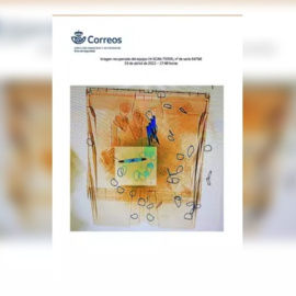 Contenido de las cartas con balas vistas por escáner.- EUROPA PRESS