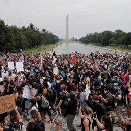 Momento de la marcha en Washington contra el racismo. REUTERS.