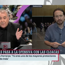 Antonio García Ferreras y Pablo Iglesias en Al Rojo Vivo