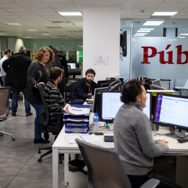 La redacción del diario 'Público'. CHRISTIAN GONZÁLEZ