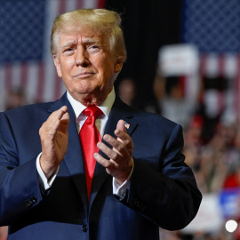  El expresidente estadounidense Donald Trump durante un mitin en Youngstown, Ohio. - REUTERS