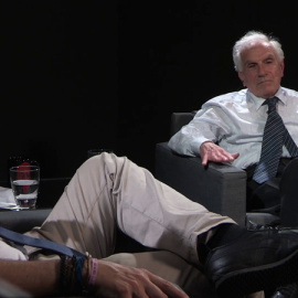 Mario Tronti, en un momento de su entrevista con Pablo Iglesias en 'Otra Vuelta de Tuerka'