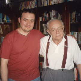 El autor David Torres junto a  Stanislaw Lem.- Joanna Bardzinska