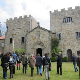Fachada del Pazo de Meirás, apropiado por la familia Franco, en Sada, A Coruña. / Europa Press