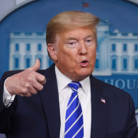 El presidente de EEUU, Donald Trump durante una rueda de prensa. REUTERS