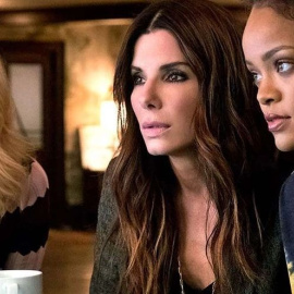  Rihanna, Sandra Bullock, Sarah Paulson en 'Ocean's 8'.- WARNER