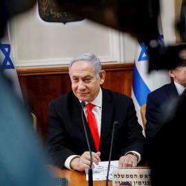 19/01/2020.- El primer ministro isrelí, Benjamin Netanyahu, durante una rueda de prensa en Jerusalén. EFE/EPA/Gil Cohen