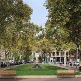 Els Jardinets de Gràcia, a prop d'on han passat els fets.