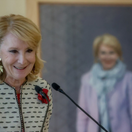  La expresidenta de la Comunidad de Madrid, Esperanza Aguirre, interviene en la inauguración de su retrato, en la Real Casa de Correos, a 30 de mayo de 2022, en Madrid (España).- EUROPA PRESS