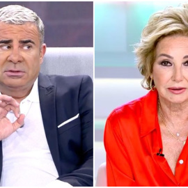  Jorge Javier Vázquez y Ana Rosa Quintana en sus respectivos programas en Mediaset