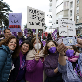  Movilización feminista por el 8M, Internacional de la Mujer a 8 de marzo de 2022 en Málaga, (Andalucía, España). -Álex Zea / Europa Press