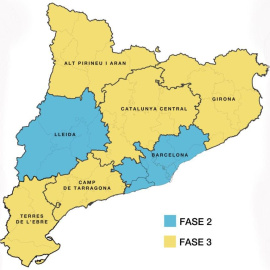 Salut proposa que només Girona i Catalunya Central avancin a la fase 3 el proper dilluns. SALUT