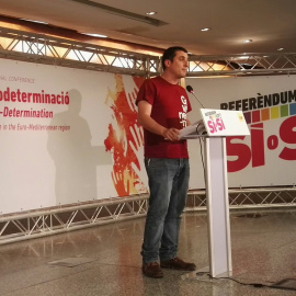 El portaveu del secretariat nacional de la CUP, Quim Arrufat. CUP