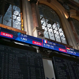 Panel de cotización del Ibex. (EFE)