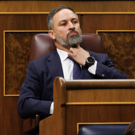  El líder de Vox, Santiago Abascal, durante la segunda votación de la investidura del líder del Partido Popular, en el Congreso de los Diputados, a 29 de septiembre de 2023, en Madrid (España). Eduardo Parra / Europa Press