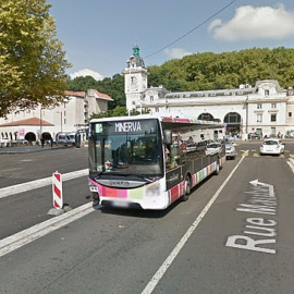 Modelo de autobús que opera en la localidad de Bayona.- GOOGLE