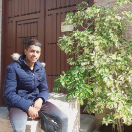 Jamal, de 18 años, en una fotografía antes de que el coronavirus irrumpiera en España