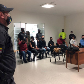 Fotografía cedida por la Fiscalía de Colombia durante la imputación de cargos a siete soldados del Ejército de Colombia acusados de violar a una niña indígena. EFE/FISCALÍA DE COLOMBIA