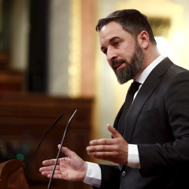 03/04/2020.- El presidente de Vox, Santiago Abascal, ha informado a través de la red social Twitter de que su grupo parlamentario donará la subvención de marzo y abril a víctimas del coronavirus. EFE/Mariscal/Archivo