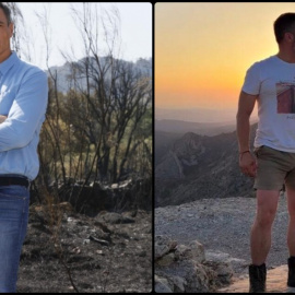  A la izquierda, una foto de Pedro Sánchez de EFE; a la derecha, una imagen del Instagram de Santiago Abascal