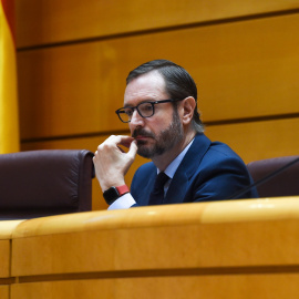 El portavoz del PP en el Senado, Javier Maroto, durante una sesión plenaria en la Cámara Alta. EUROPA PRESS/Gustavo Valiente