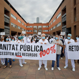 Protesta de los sanitarios del Hospital de Igualada | EFE