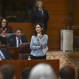  Isabel Díaz Ayuso (PP), el pasado jueves en la Asamblea de Madrid. EFE/ Fernando Villar