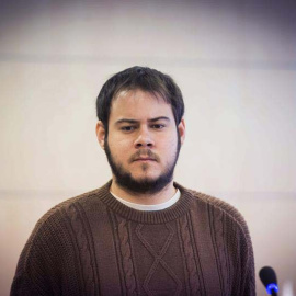 Fotografía de archivo, tomada en marzo de 2014, del rapero Pablo Hasel. | FERNANDO VILLAR (EFE)