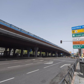  El conocido como 'Scalextric' de la M-30, en el Puente de Vallecas, en Madrid, en una imagen de archivo. -Alberto Ortega / Europa Press