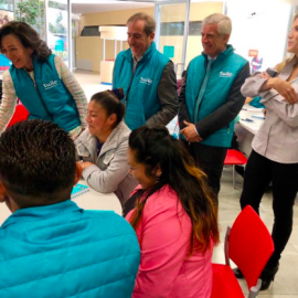 Ana Botín, durante su visita a México el pasado mes de noviembre, donde el banco cuenta con un importante programa de microcréditos para ayudar a los colectivos más vulnerables.