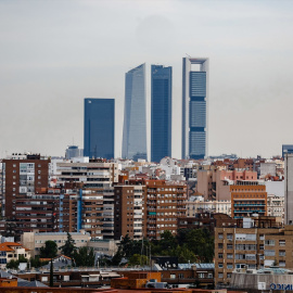 Vista de las Cuatro Torres Business Area desde el Faro de Moncloa, a 19 de septiembre de 2022, en Madrid, (España).- EUROPA PRESS
