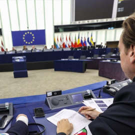 Imagen de archivo del Parlameto Europeo durante una votación sobre la situación de los derechos humanos en Catar. -Fred Marvaux / Europa Press