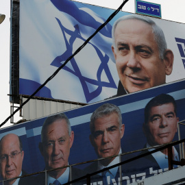 Campaña electoral. El primer ministro israelí, Benjamin Netanyahu, y Benny Gantz, líder del partido Azul y Blanco./Reuters