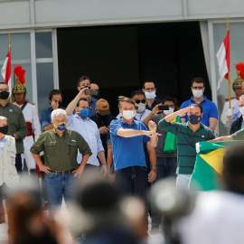 Bolsonaro en la manifestación. REUTERS/Adriano Machado