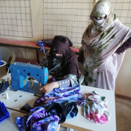 Lugar de trabajo del Sahara Libre Wear. SANTIAGO REVIEJO.