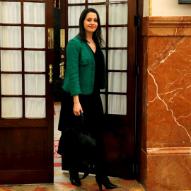 La líder de Ciudadanos, Inés Arrimadas, en el Congreso. EFE/J.J. Guillén/Archivo